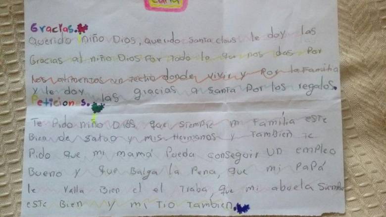 KVSQ_ECSQ_VSP @commando1971La carta de mi hija al Niño Dios y a Santa.