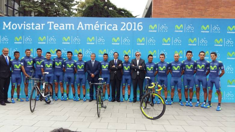 Este es el equipo completo. FOTO Cortesía Movistar Team América 2016