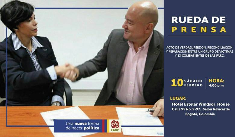 La imagen de la discordia entre Farc y las víctimas del Nogal. 