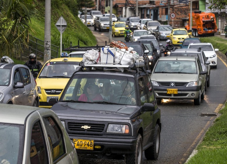 Durante el pasado puente festivo circularon por las vías de Antioquia más de 160.490 vehículos. FOTO Juan Antonio Sánchez