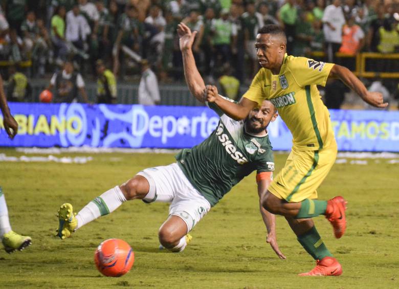 Andrés Pérez (Cali) puso ganas y fuerza. Y Andrés Ibargüen intentó lucir, pero se diluyó. FOTOS colprensa