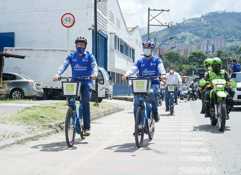 Fueron puestas en funcionamiento siete estaciones automáticas y 114 nuevas bicicletas de EnCicla. Foto: Cortesía