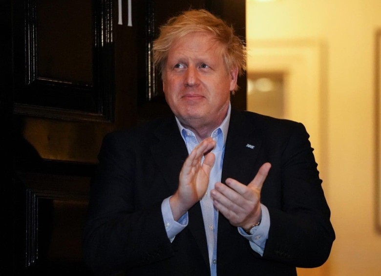 El primer ministro británico, Boris Johnson, fue internado en un hospital este domingo por su infección de coronavirus. FOTO AFP