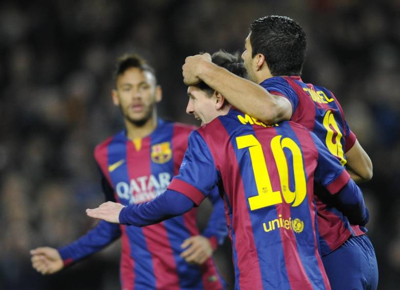 Messi, Neymar y Suárez marcaron los goles de la victoria del Barsa. FOTO AP. 