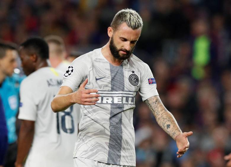 Marcelo Brozovic, centrocampista del Inter de Milán, protagonizó una de las jugadas más curiosas de la Champions. Foto: Reuters