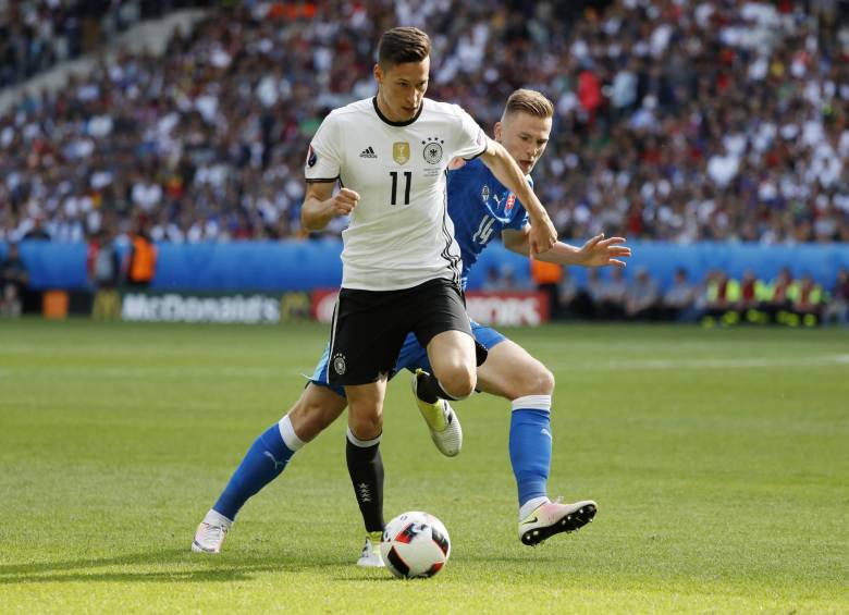 Julian Draxler impulsó la goleada alemana con su tanto de ayer. De los registros del Wolfsburgo de su país. FOTO reuters