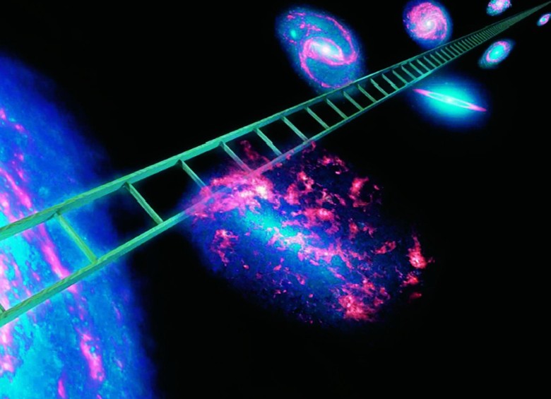 Si se pudiera emplear una escala para llegar a las diferentes galaxias, cada vez tendría que ser más larga, por los constantes desplazamientos en el cosmos. FOTO Nasa/jpl-Caltech