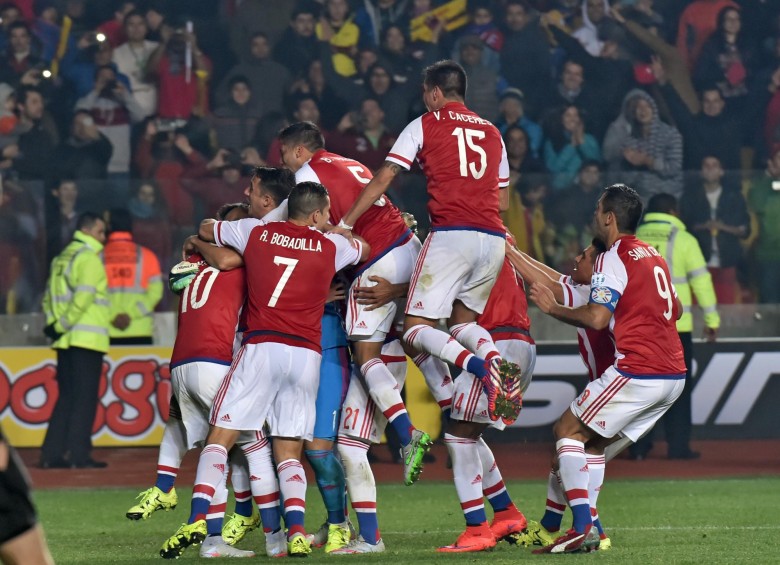 El partido terminó 1-1 en los 90 minutos, en los penales la ventaja fue para Paraguay 4-3. FOTO AFP