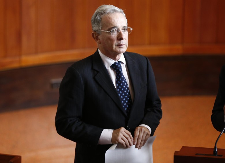 El exsenador y expresidente Uribe cumple medida de detención domiciliaria. FOTO: Colprensa