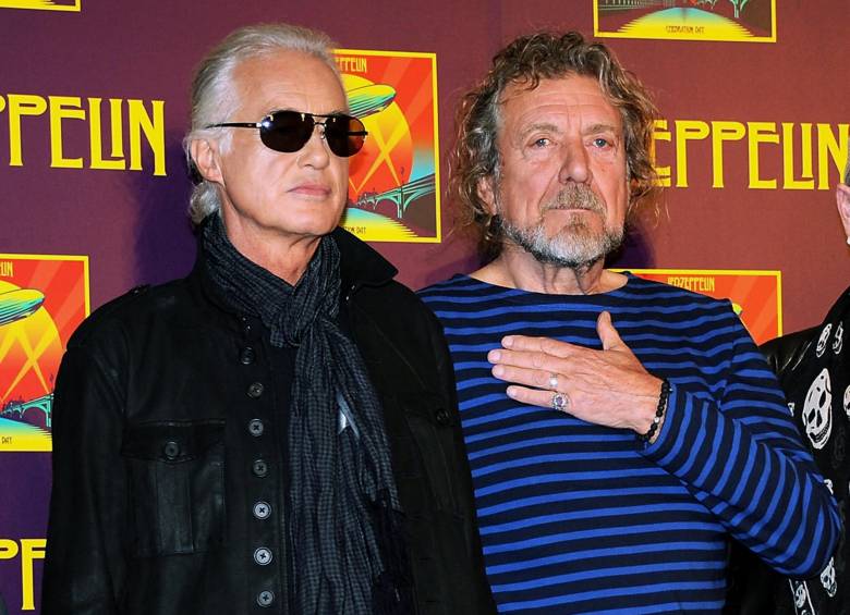 Jimmy Page, guitarrista de Led Zeppelin y el vocalista Robert Plant, integrantes de una de las bandas más influyentes de la historia del rock. FOTO AP