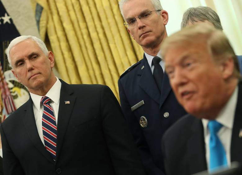 La visita de Pence, en representación del gobierno Trump, busca incidir en los recientes sucesos de la crisis en Venezuela. FOTO AFP