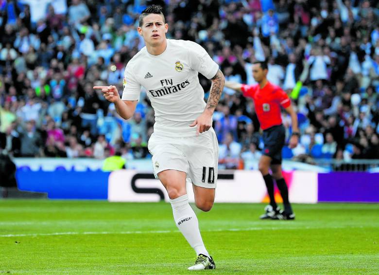 Con su gol y buena actuación ante Éibar, James puso a dudar a Zinedine Zidane sobre su ingreso al once titular. FOTO reuters
