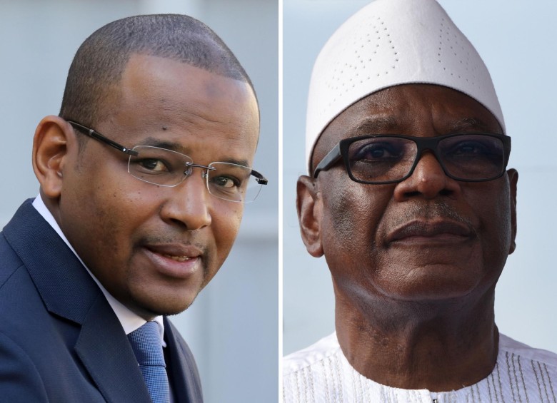 El primer ministro de Malí, Boubou Cisse (izquierda) y el presidente de Malí, Ibrahim Boubacar Keita (derecha). FOTO AFP