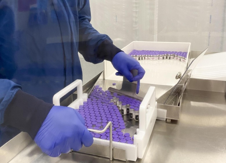 Proyecto de vacuna de Pfizer y BioNTech desarrollado en un laboratorio de Pearl River, Estados Unidos. FOTO EFE
