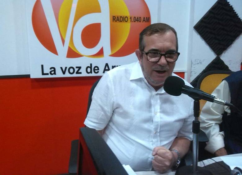 El candidato presidencial del grupo político Farc. Foto: Colprensa. 