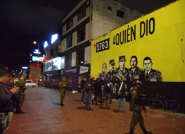 Foto de MOVICE sobre la borrada del mural en Bogotá. FOTO TWITTER