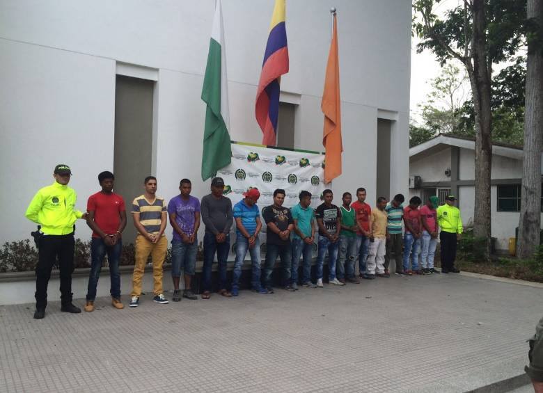 14 miembros del “Clan Úsuga” fueron capturados en Urabá. FOTO Cortesía Fiscalía