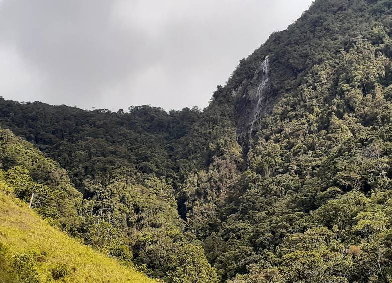 El Chorro del Diablo está ubicado en las montañas de Barbosa, en la vereda La Chorrera. FOTO CORTESÍA POLICÍA