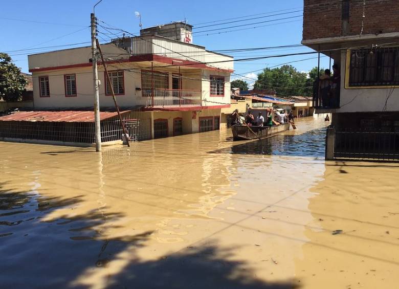 Así se ven los barrios afectados por el desbordamiento del río Cauca. FOTO Colprensa