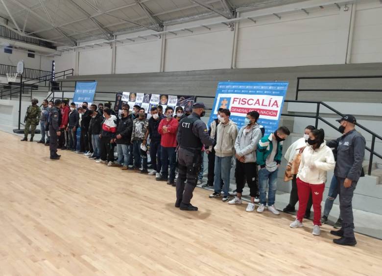 Los capturados de Los Pamplona. FOTO CORTESÍA FISCALÍA