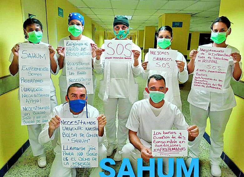 Los enfermeros de Venezuela piden tener condiciones dignas de trabajo para poder ejercer su labor de cuidar vidas. FOTO Cortesía