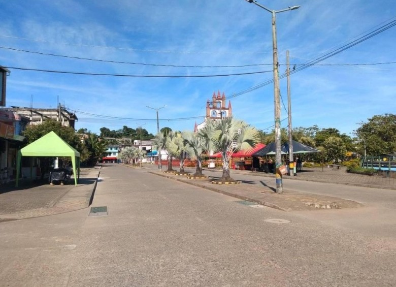 Así lucen las calles de Tarazá este sábado 20 de noviembre. FOTO Cortesía Alcaldía Tarazá