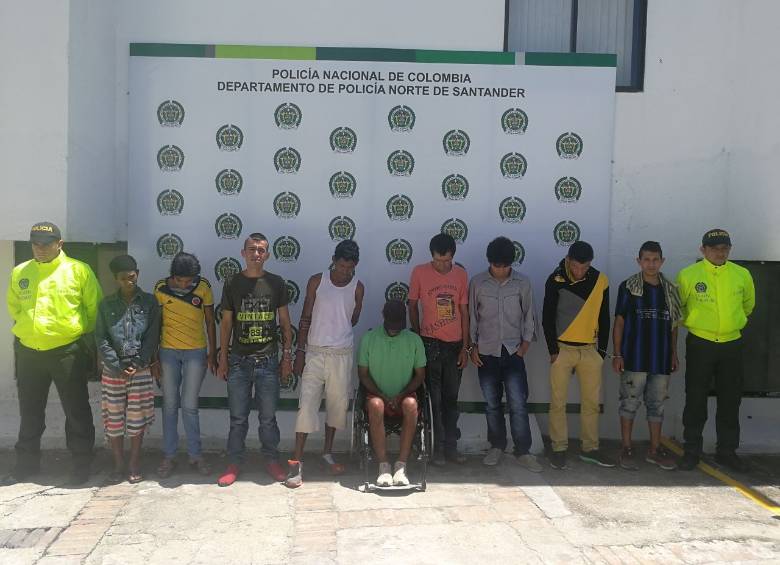 Fueron nueve presuntos integrantes de Los Zombies que fueron capturados. FOTO POLICÍA