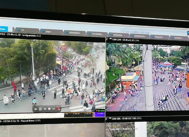 Ambiente de la protesta sobre Las Vegas. FOTO TWITTER @crojas1506
