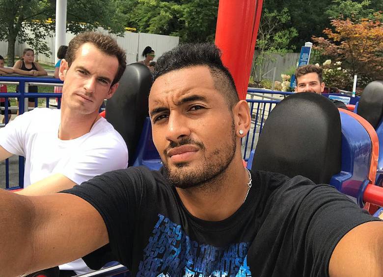 El británico Andy Murray y el australiano Nick Kyrgios. FOTO TOMADA DE INSTAGRAM @k1ngkyrg1os