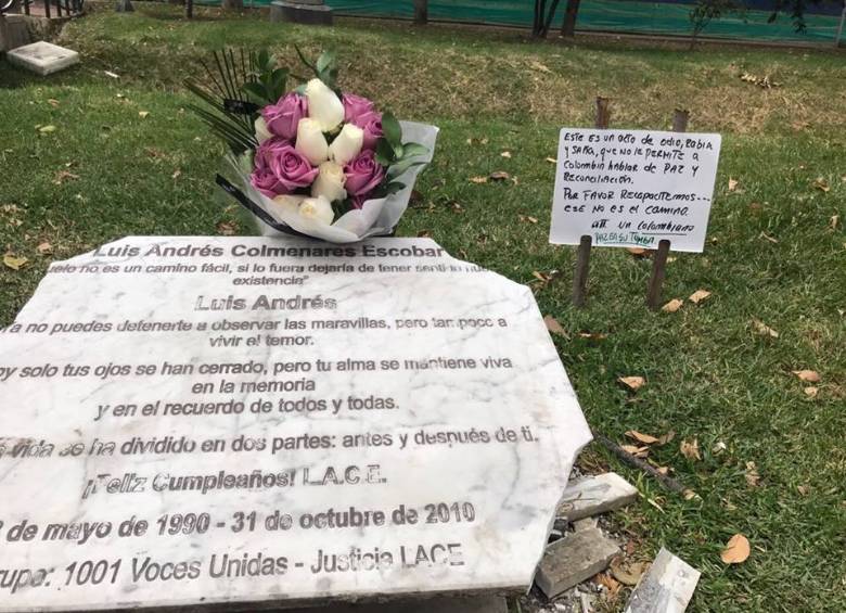 Familia Colmenares denunció ataque contra placa de Luis Andrés