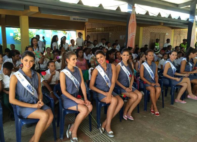 Durante las semanas previas a la elección, las candidatas se dedican a las actividades de tipo social. FOTO colprensa