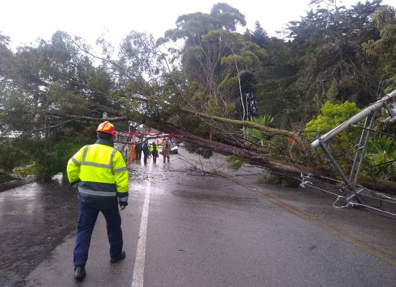 Personal de las autoridades trabaja en el lugar para restablecer el servicio. FOTO CORTESÌA GUARDIANES ANTIOQUIA