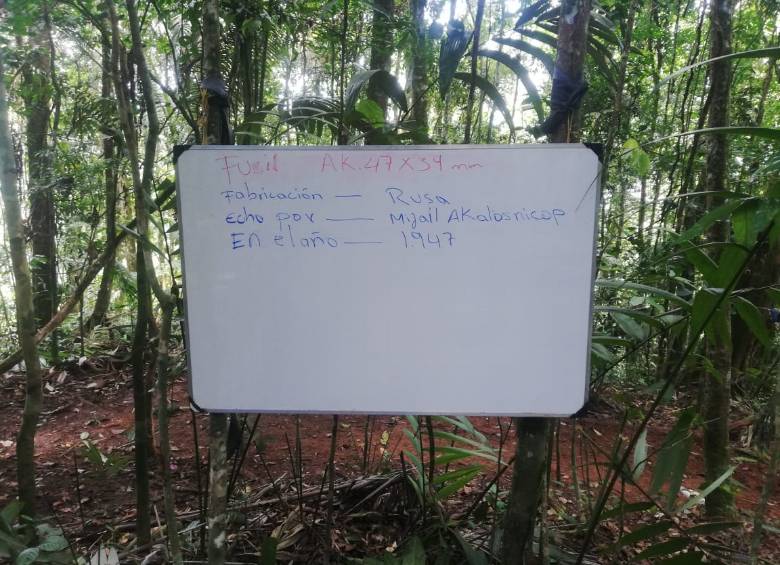 En el sitio fueron ubicados este tipo de elementos. FOTO CORTESÍA