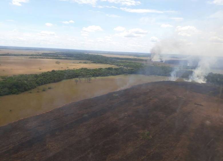 Durante la última semana la Fuerza Área transportó a 150 socorristas al PNN Tuparro en Cumaribo, Vichada. FOTO Fuerza aérea