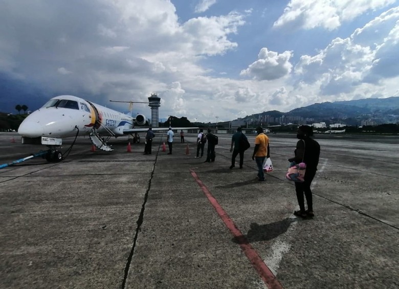 Por la cantidad de viajes, que corresponden al 30 % de 2019, pinta bien la reactivación de los vuelos aéreos en Antioquia. FOTO CORTESÍA