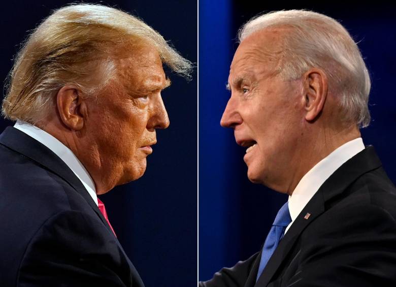 Embajador de Estados Unidos en Colombia pidió que los políticos nacionales se abstengan de comentar las elecciones en Estados Unidos. En la foto los candidatos Donald Trump y Joe Biden. FOTO: AFP