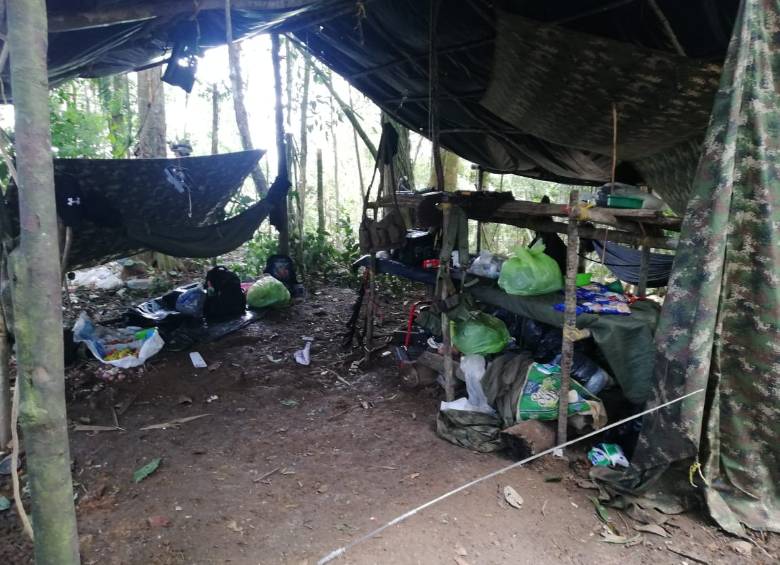 El Campamento escuela también contaba con otros espacios para la cocina y dormida. FOTO CORTESÍA EJÉRCITO