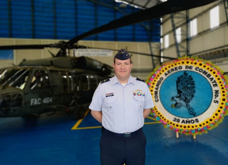 El Coronel Jaime Andrés Betancur, comandante del Comando Aéreo de Combate N°5. FOTO CORTESÍA