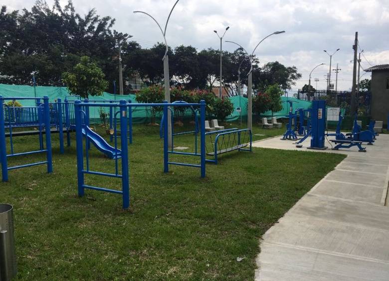 El nuevo parque Encuéntrate Color Azul Celeste, queda en el barrio Restrepo Naranjo. FOTO cortesía alcaldía de sabaneta