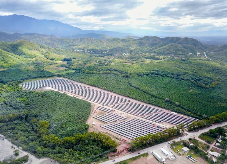 Aspecto de la granja de energía solar de Grupo Argos ubicada en Comayagua, Honduras. Foto Cortesía Grupo Argos