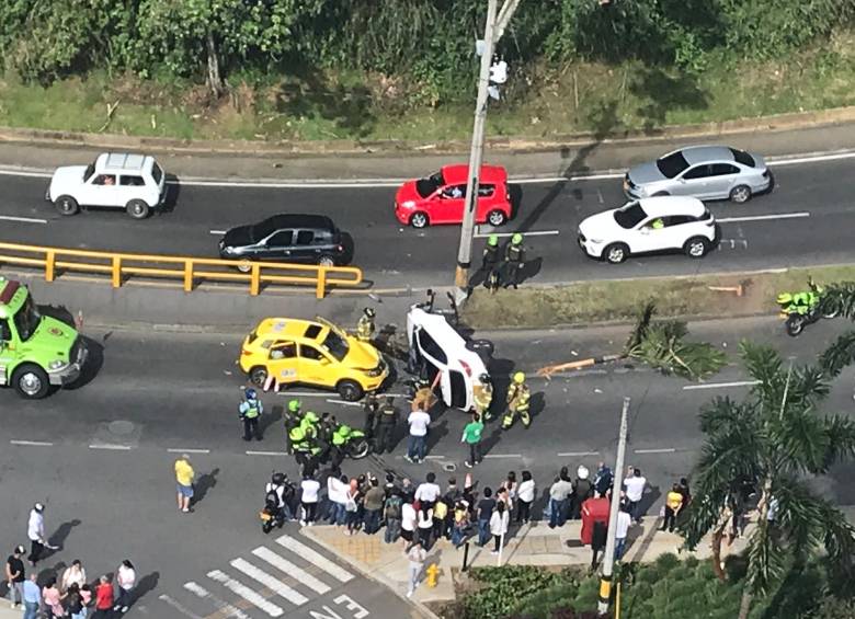 El incidente dejó un lesionado. FOTO CORTESÍA GUARDIANES