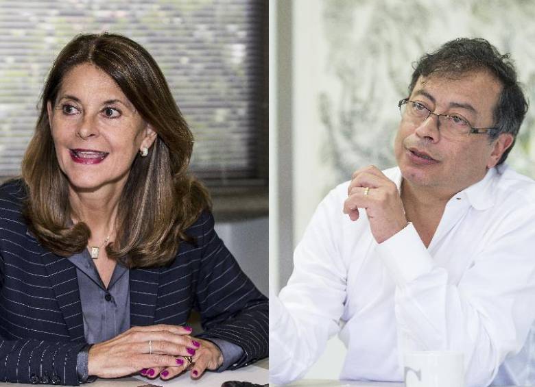 Marta Lucía Ramírez y Gustavo Petro. FOTOS EL COLOMBIANO