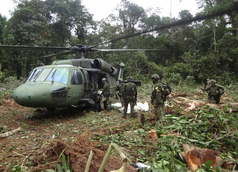 Tres integrantes de la compañía “Néstor Tulio Durán”, del frente “Ernesto Che Guevara” del Eln, murieron en área rural del corregimiento de Carré, municipio de Litoral de San Juan. CORTESÍA EJÉRCITO