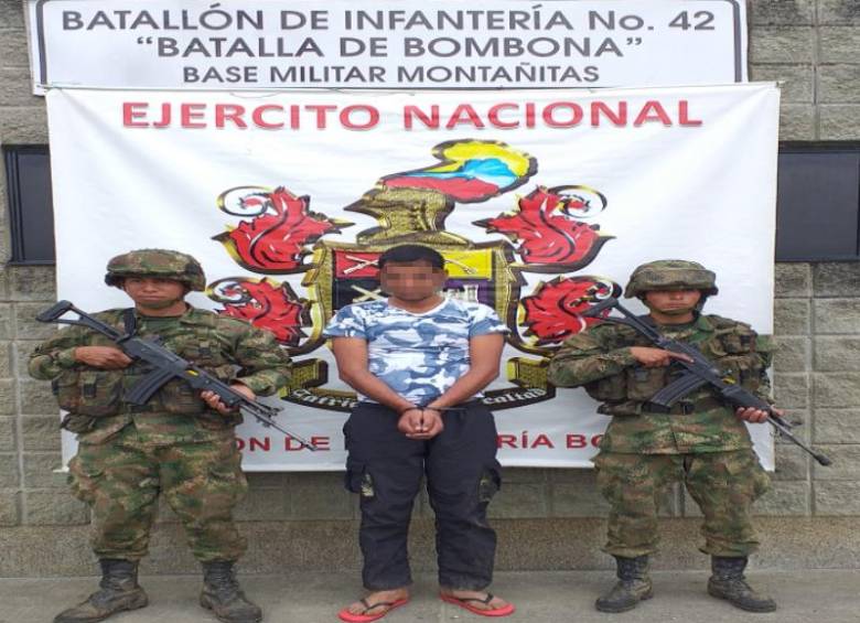 Alias Gabino fue capturado en Anorí. FOTO CORTESÍA