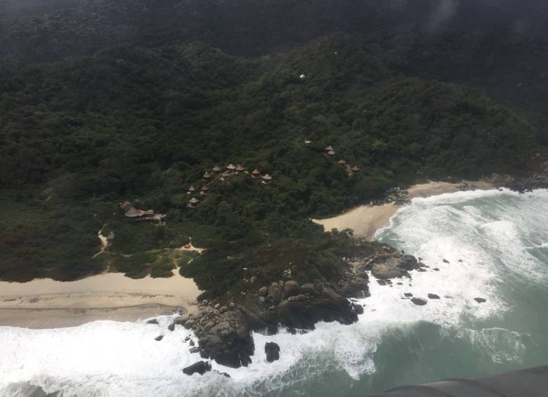 Vista aérea del Parque Nacional Natural Tayrona en Magdalena. FOTO COLPRENSA