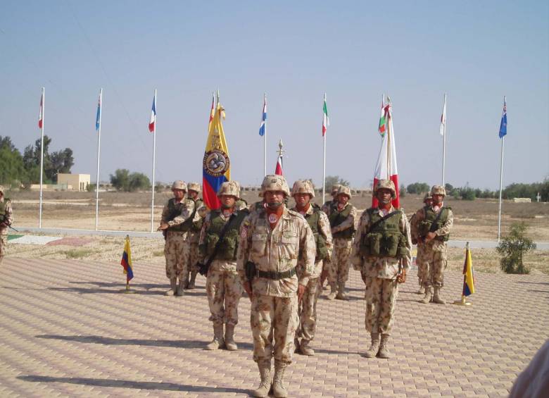 Miembros del Batallón Colombia desplegados en la península del Sinaí. FOTO COLPRENSA