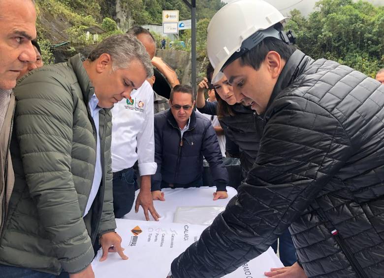 El presidente Duque visitó las obras del Túnel de la Línea. FOTO CORTESÍA