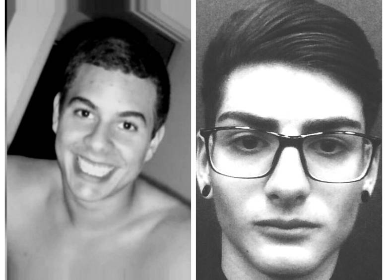 A la izquierda Patrick Nogueira, confeso autor del asesinato de Pioz. A la derecha Marvin Henriques, el amigo con quien sostuvo una conversación por Whastapp durante el crimen. FOTOS Tomadas de las redes sociales de los implicados.