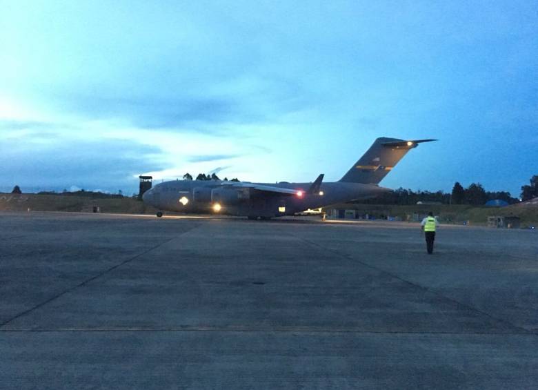C17 Globemaster de la Fuerza Aérea de Estados Unidos. FOTO CORTESÍA FAC