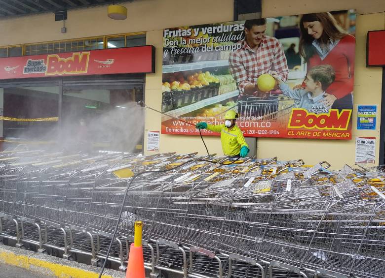 Cementos Argos destacó que se han llevado a cabo dos jornadas de desinfección con aspersión. FOTO CORTESÍA ARGOS